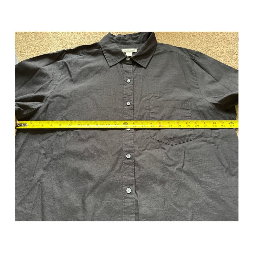 Outerknown Black Button Down Shirt Womens Silk Cotton Minimalist Basics Large - Picture 3 of 6